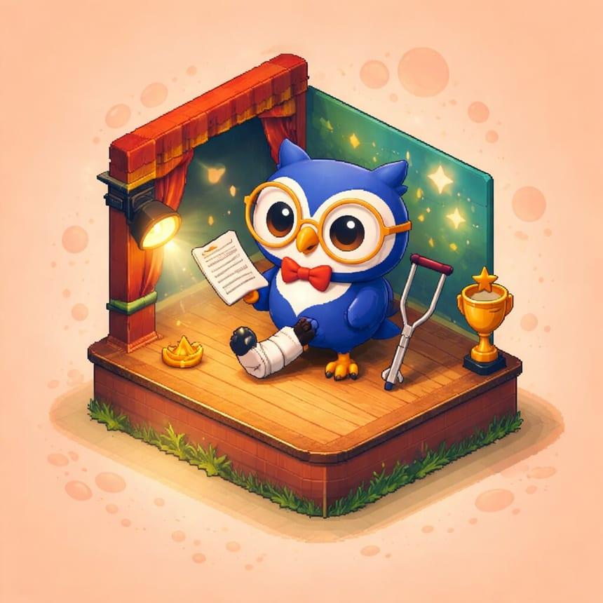 Illustration for “Break a leg”