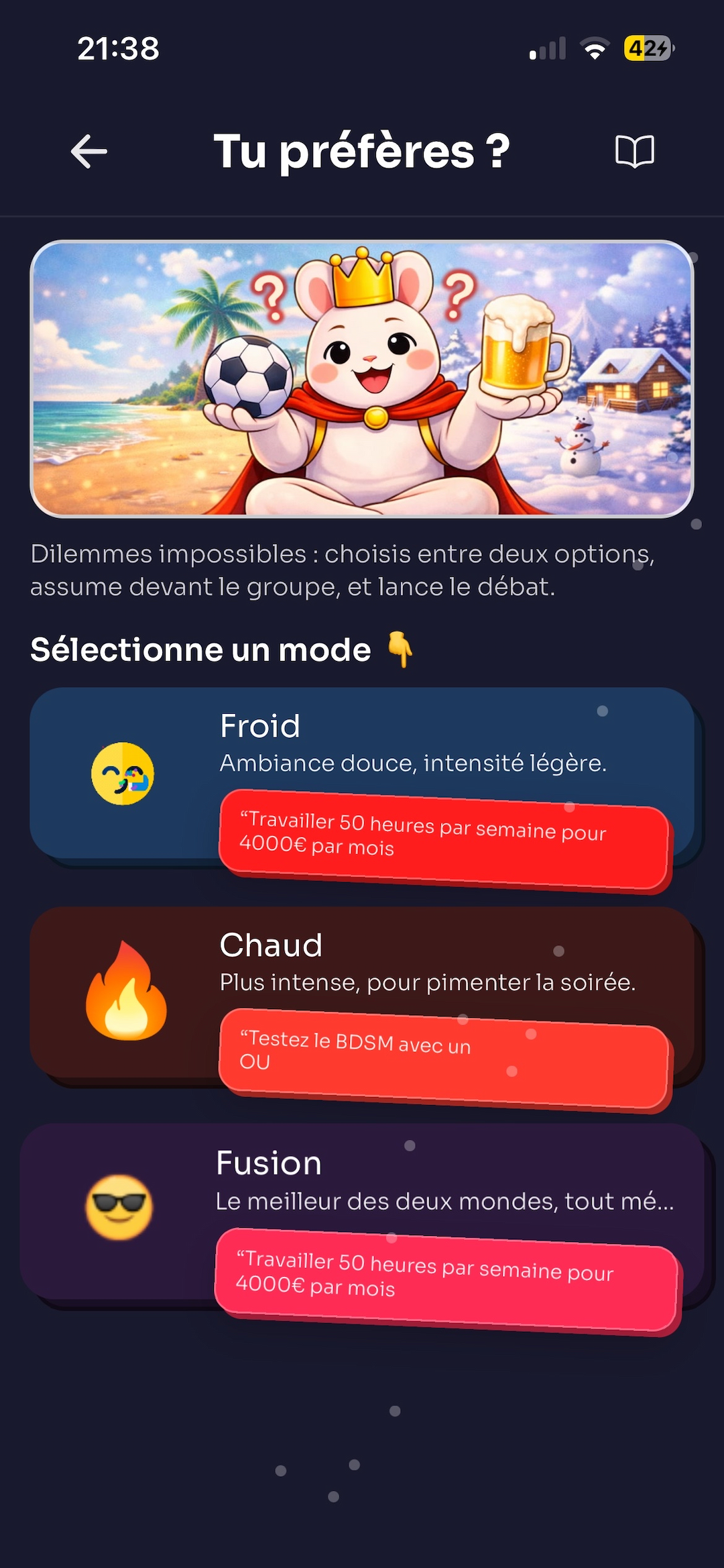 Capture Bunny Club · écran 3