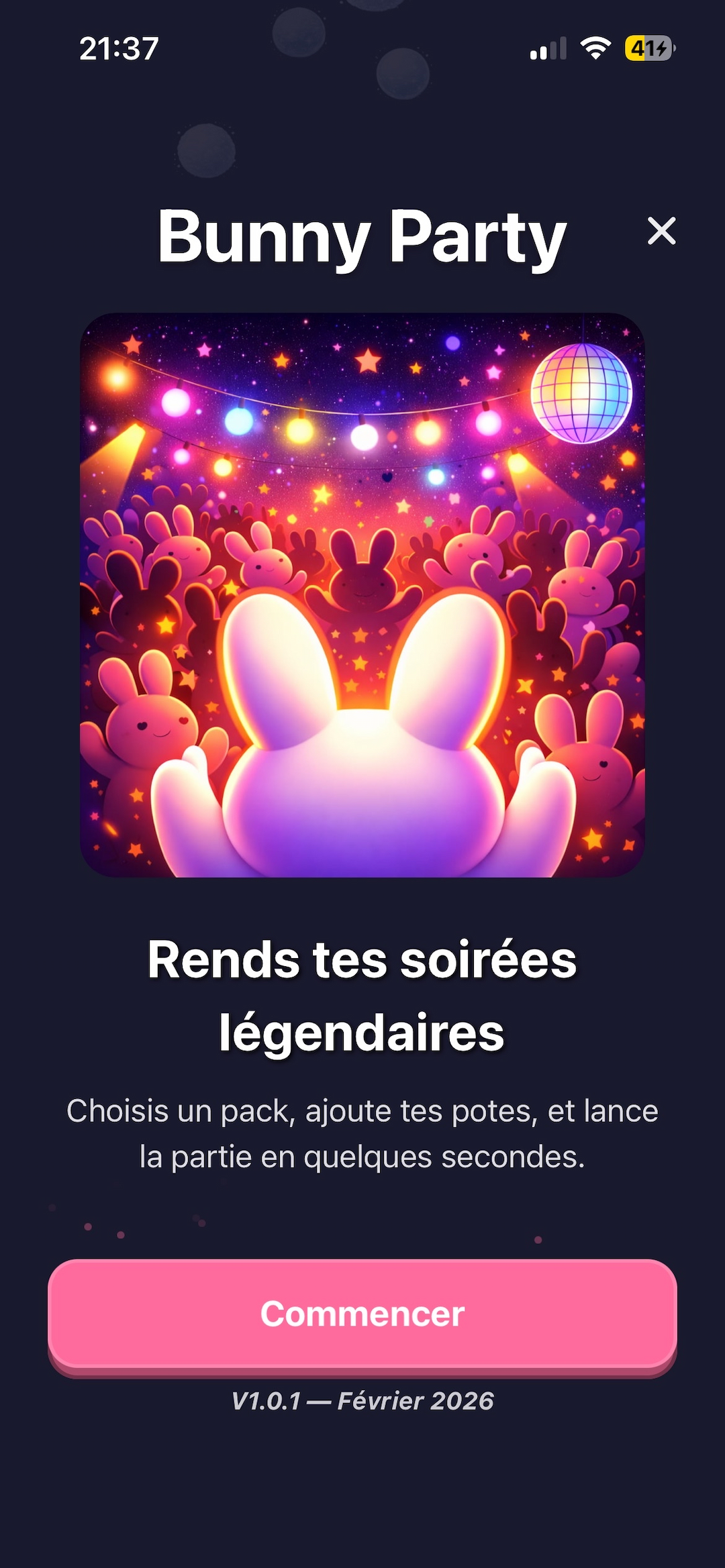 Capture Bunny Club · écran 4