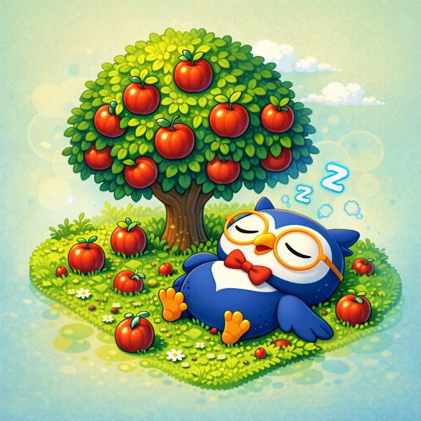 Illustration for “Tomber dans les pommes”
